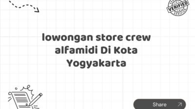 lowongan store crew alfamidi Di Kota Yogyakarta