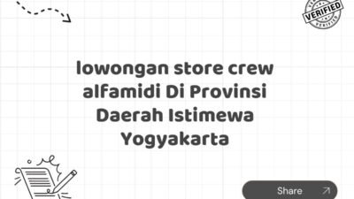 lowongan store crew alfamidi Di Provinsi Daerah Istimewa Yogyakarta