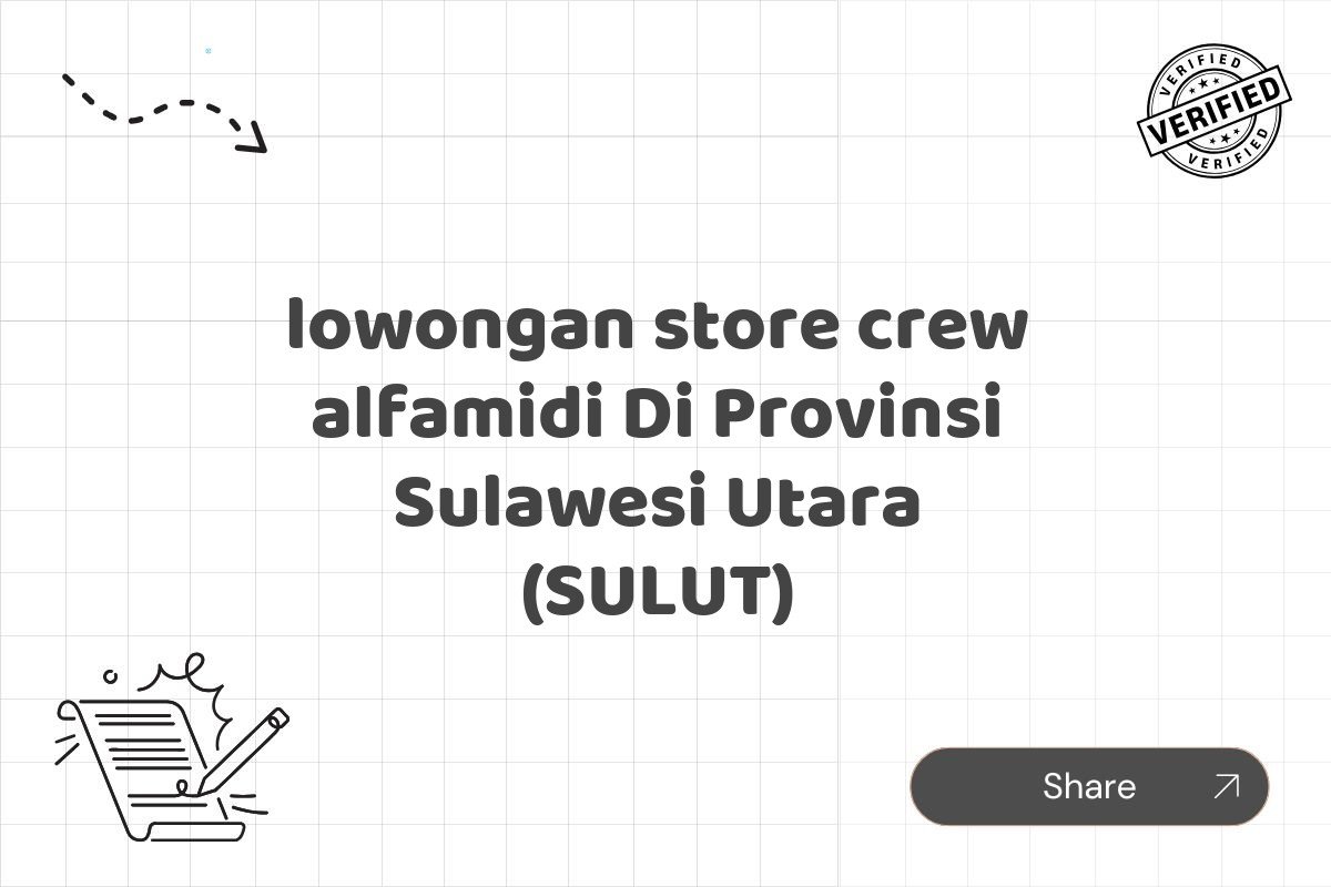 lowongan store crew alfamidi Di Provinsi Sulawesi Utara (SULUT)